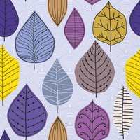 餐巾33x33厘米 - Leaf veins purple