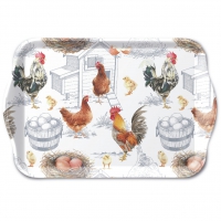 tray - Tray Melamine 13x21 cm Chicken Farm