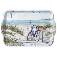 vaschetta - Tray melamine 13x21 cm Bike at the beach