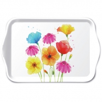 盘 - Tray Melamine 13x21 cm Colourful Summer Flowers