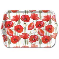 Tablett - Poppy all over white