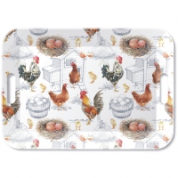 tray - Tray Melamine 33x47 cm Chicken Farm