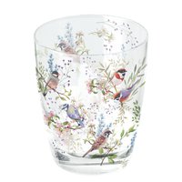 Water glass - Busy birds