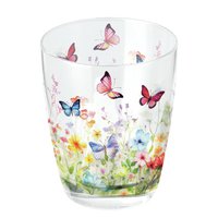 Wasserglas - Butterflies in field white