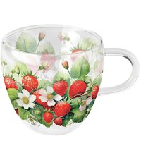 Double wall glass - Juicy strawberries