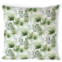 Cushion 40x40 cm - Cushion cover 40x40 cm Jungle leaves white