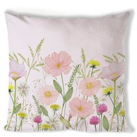 Kissenhülle 40x40 cm -  Pastel flowers pink
