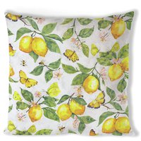 Cushion cover 40x40 cm -  Fresh lemons white