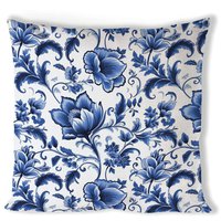 Cushion cover 40x40 cm -  Delft Blue florals