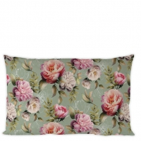 Cuscino 50x30 cm - Cushion cover 50x30 cm Peonies composition green