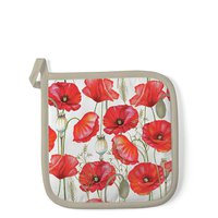 Potholder - Poppy all over white