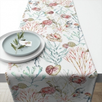 Tablerunners Cotone - Table runner 40x150 cm Sea animals
