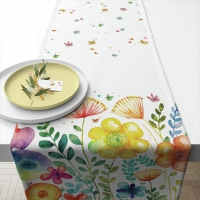 Tablerunners Cotton - Table runner 40x150 cm Vibrant spring white