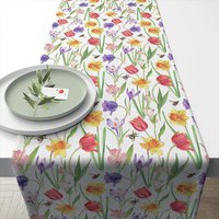 Table runner -  Flowers in spring