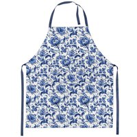 厨房围裙 - Delft Blue florals