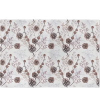 placemats -   Pine cones white