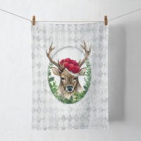 Ręcznik kuchenny - Kitchen towel Deer in frame
