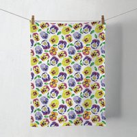 Kitchen towel - Lots of pansies