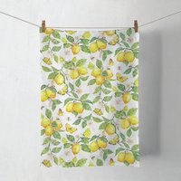Kitchen towel - Fresh lemons white