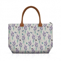 Torebka - Shopping Bag Lavender With Love Cream