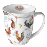 Porcelain Cup -  Chicken Farm