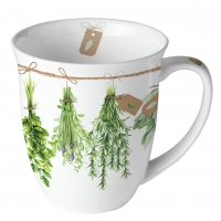 Porcelain Cup -  Fresh Herbs