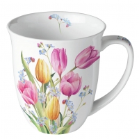 Tasse en porcelaine -  Tulips Bouquet