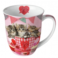 Tasse en porcelaine -  Cats in Tea Cups
