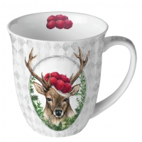 Puchar Porcelany -  Deer In Frame