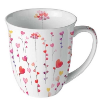 Taza de porcelana -  Hearts garlands