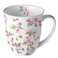 Taza de porcelana de 0,4 litros -  Spring blossom white