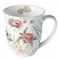 Porcelain Cup -  Sea animals