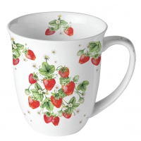Tasse en porcelaine -  Bunch of strawberries