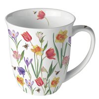 Porcelain mug 0.4 L -  Flowers in spring