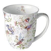Porcelain mug 0.4 L -  Busy birds