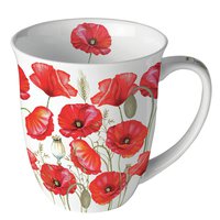 Porcelain mug 0.4 L -  Poppy all over white
