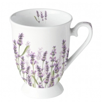 чашка фарфоровая -  Lavender Shades White