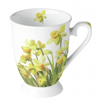Porcelain Cup -  Golden Daffodils