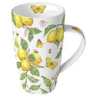 Porcelain mug 0.6 L - Fresh lemons white