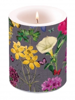 świeca dekoracyjna - Botanical Florals Grey