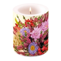 decorative candle - Autumn Flowers
