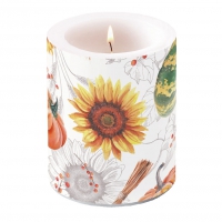 decorative candle - Pumpkins & Sunflowers
