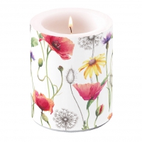 decorative candle - Poppy Meadow