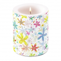 candela decorativa - Candle big Fancy flowers