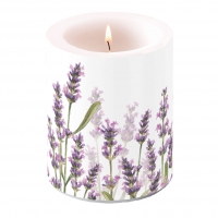 vela decorativa - Lavender Shades White