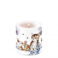 Decorative candle small - Cats And Bees