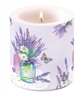 Decorative candle small - Lavender Jar Lilac