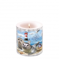 Decorative candle small - Seal Couple