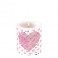 Decorative candle small - Love Letters