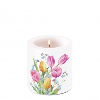 Świeca dekoracyjna mała - Candle small Tulips bouquet